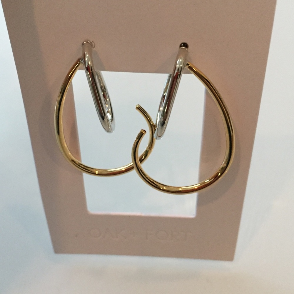 OAK + FORT Two-Tone Earrings